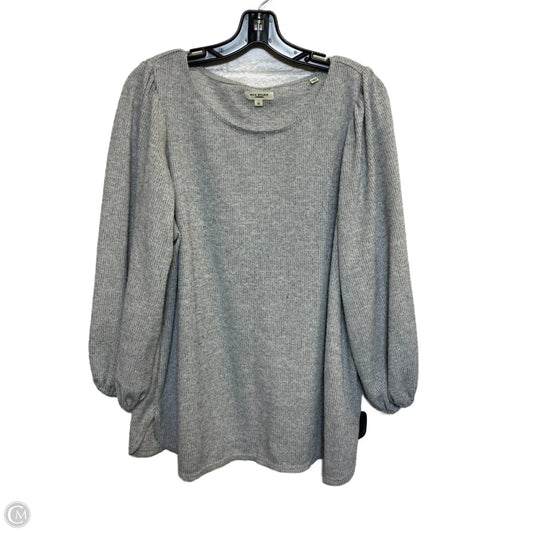 Top Long Sleeve By Max Studio In Grey, Size: 1x