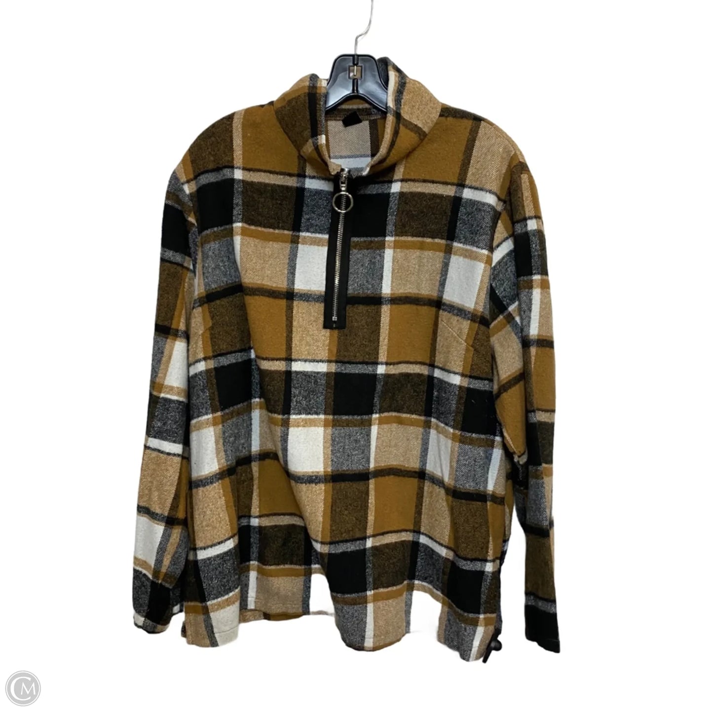 Top Long Sleeve By Shein In Brown, Size: 2x