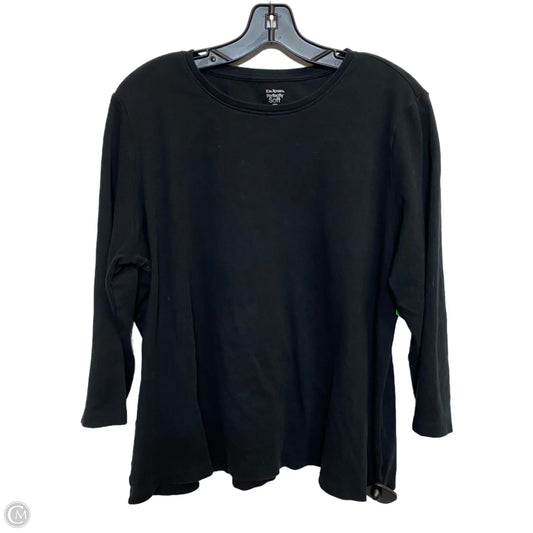 Top Long Sleeve Basic By Kim Rogers In Black, Size: Xxl