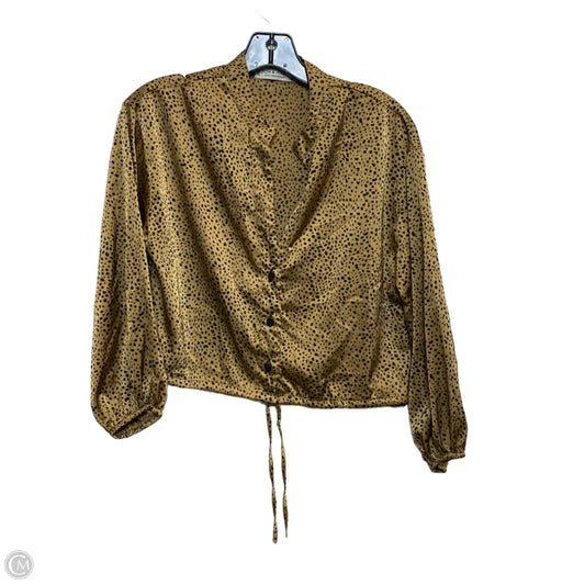 Blouse Long Sleeve By Jon And Anna In Brown, Size: S