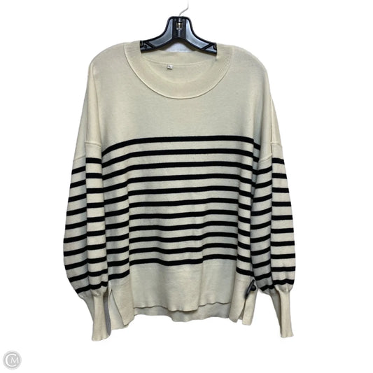 Sweater By Clothes Mentor In Cream, Size: L