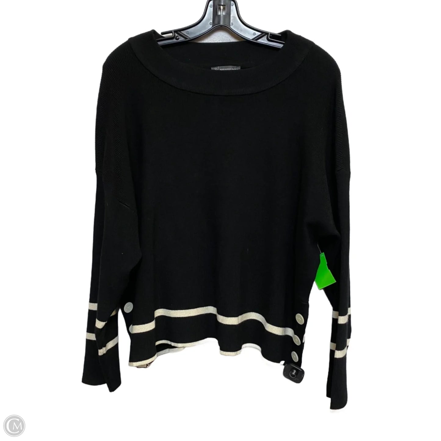 Sweater By Adrianna Papell In Black, Size: Xl