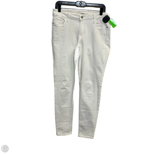 Jeans Skinny By Old Navy In White Denim, Size: 10