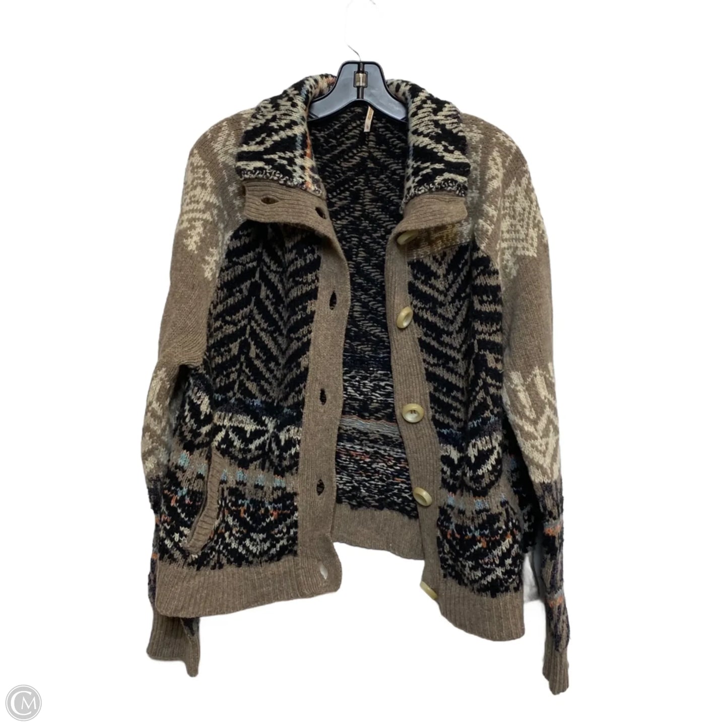 Sweater Cardigan By Free People In Brown, Size: L