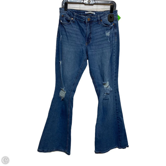 Jeans Flared By Celebrity Pink In Blue Denim, Size: 10