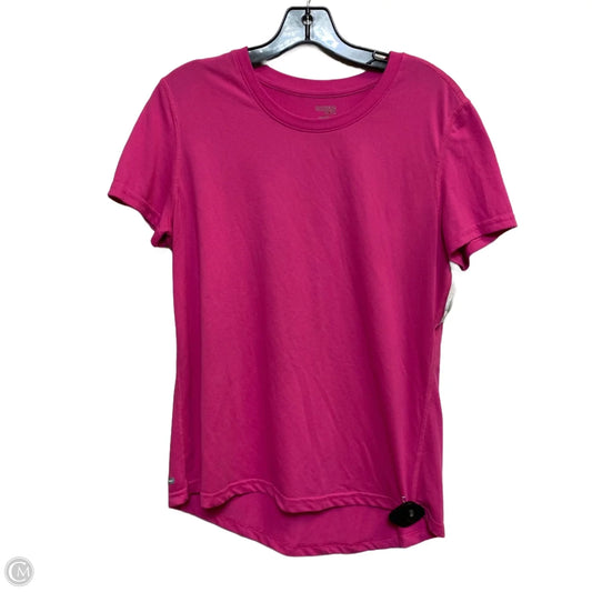 Athletic Top Short Sleeve By Danskin Now In Pink, Size: L