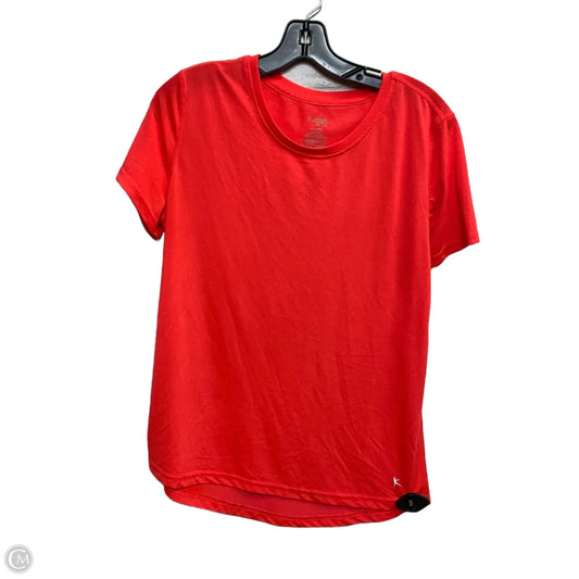 Athletic Top Short Sleeve By Danskin Now In Orange, Size: L