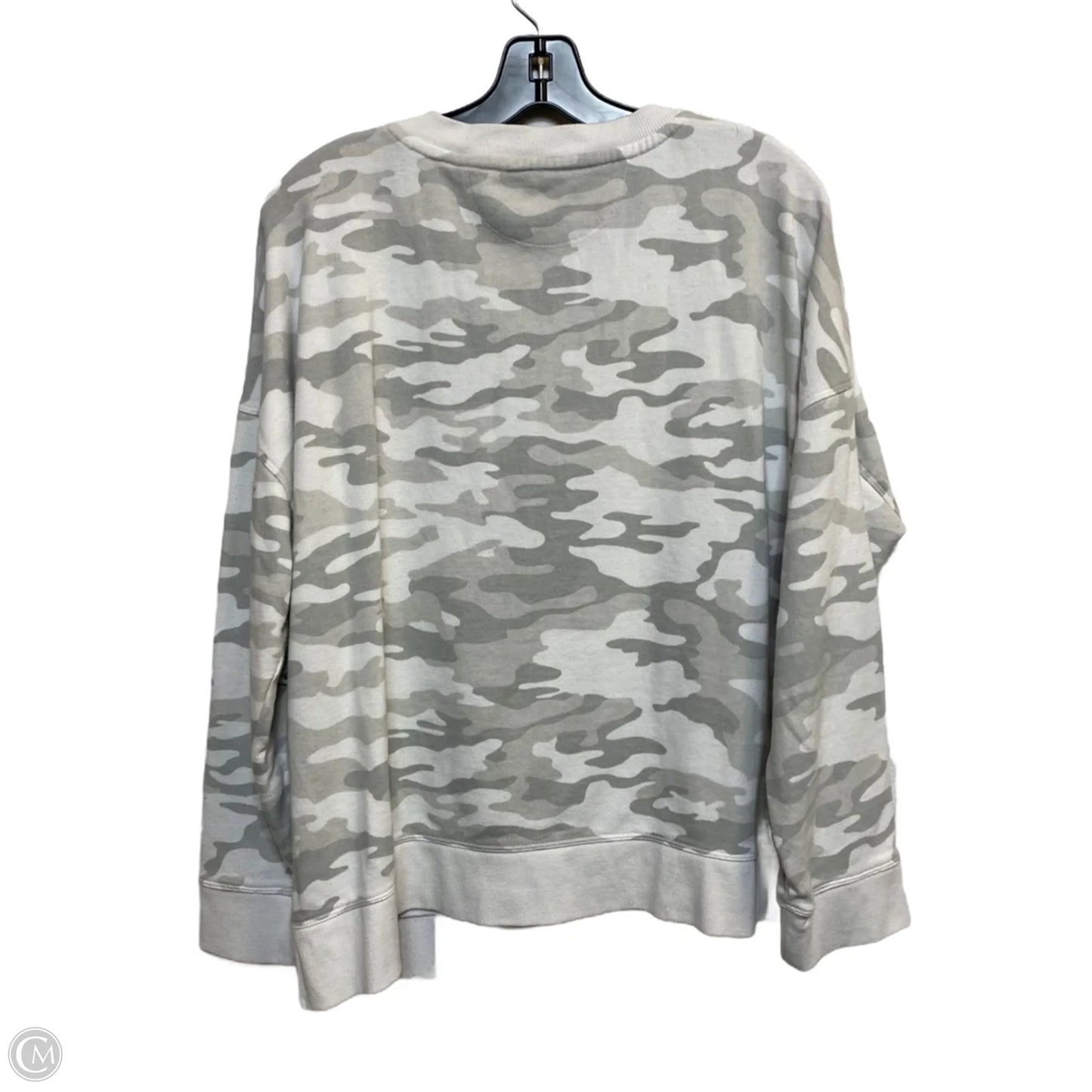 Athletic Top Long Sleeve Crewneck By Calvin Klein In Grey, Size: Xxl