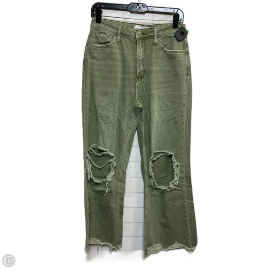 Jeans Wide Leg By Vervet In Green Denim, Size: 4
