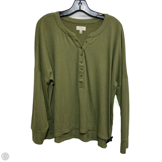 Top Long Sleeve By Lucky Brand In Green, Size: L