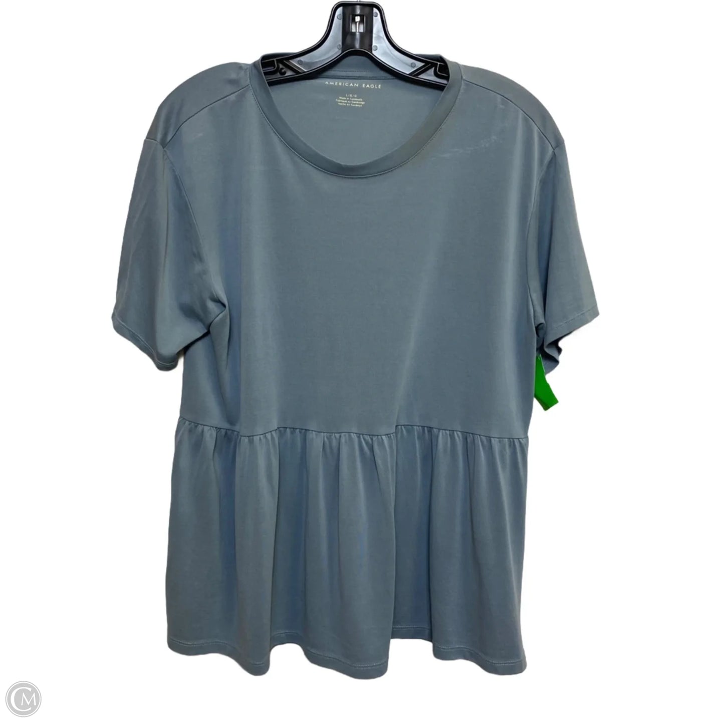 Top Short Sleeve By American Eagle In Blue, Size: L