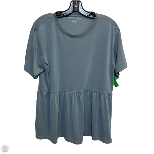 Top Short Sleeve By American Eagle In Blue, Size: L