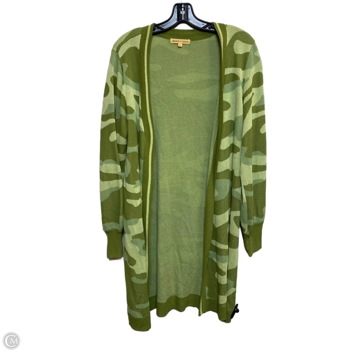 Cardigan By Mesh + Lace In Green, Size: L