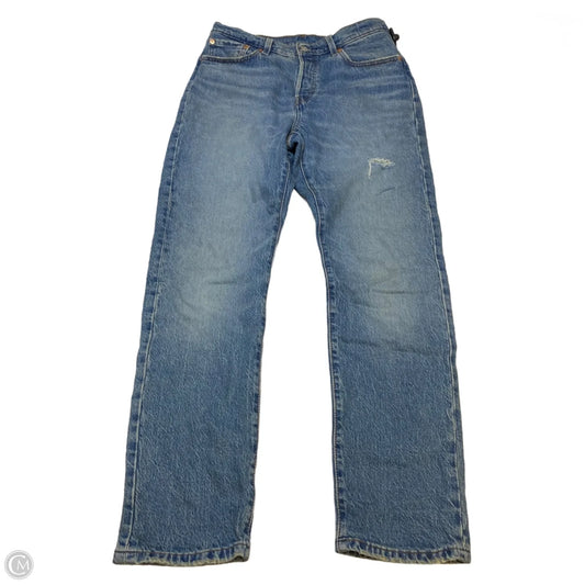 Jeans Straight By Levis In Blue Denim, Size: 8