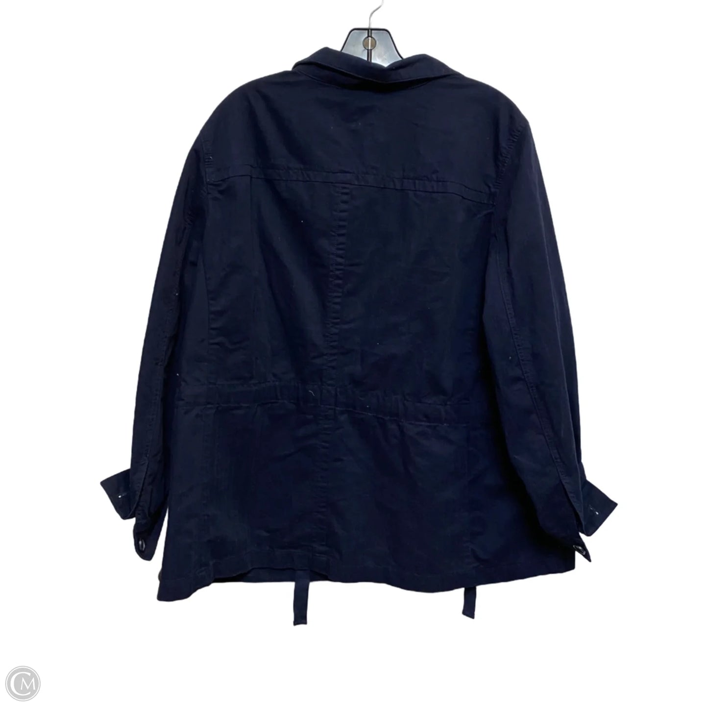 Jacket Shirt By Talbots In Navy, Size: 1x