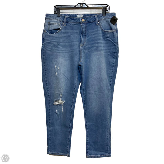 Jeans Skinny By Time And Tru In Blue Denim, Size: 16