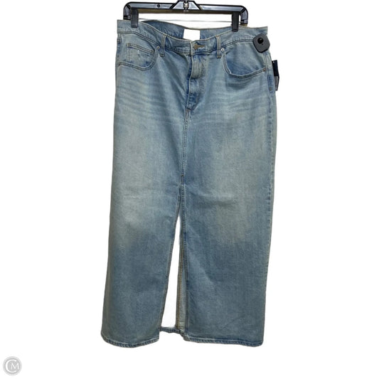 Skirt Midi By Universal Thread In Blue Denim, Size: Xl