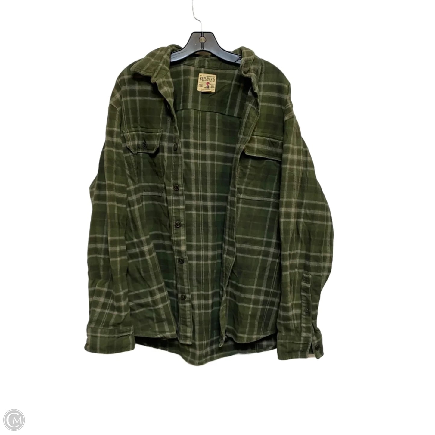 Top Long Sleeve By Red Head Brand Co In Green, Size: Xl