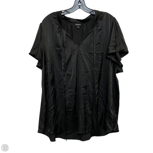 Blouse Short Sleeve By Torrid In Black, Size: 3x