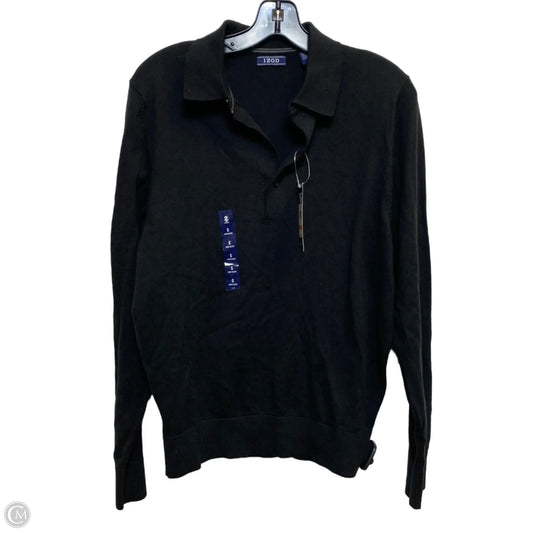 Top Long Sleeve By Izod In Black, Size: S