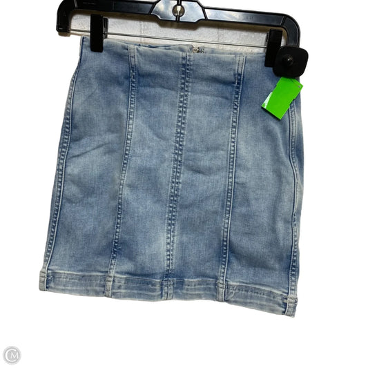 Skirt Mini & Short By Free People In Blue Denim, Size: Xs