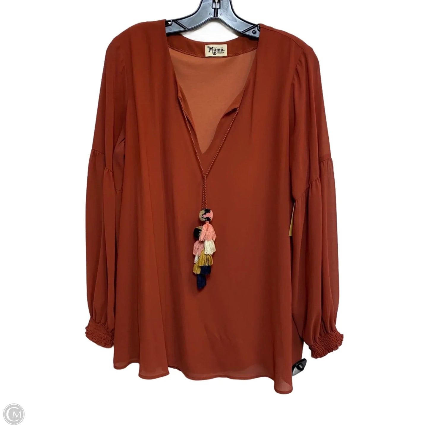 Blouse Designer By Show Me Your Mumu In Orange, Size: M