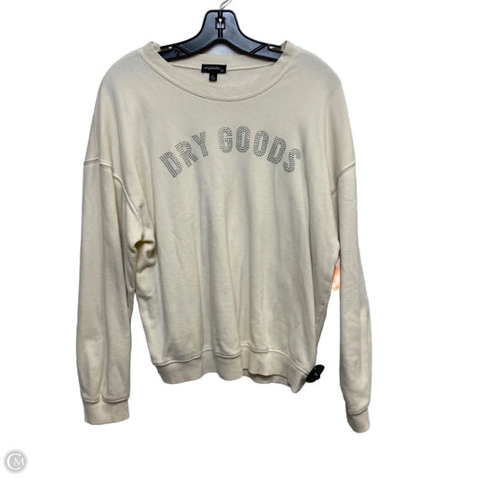 Top Long Sleeve By Originality In Cream, Size: L