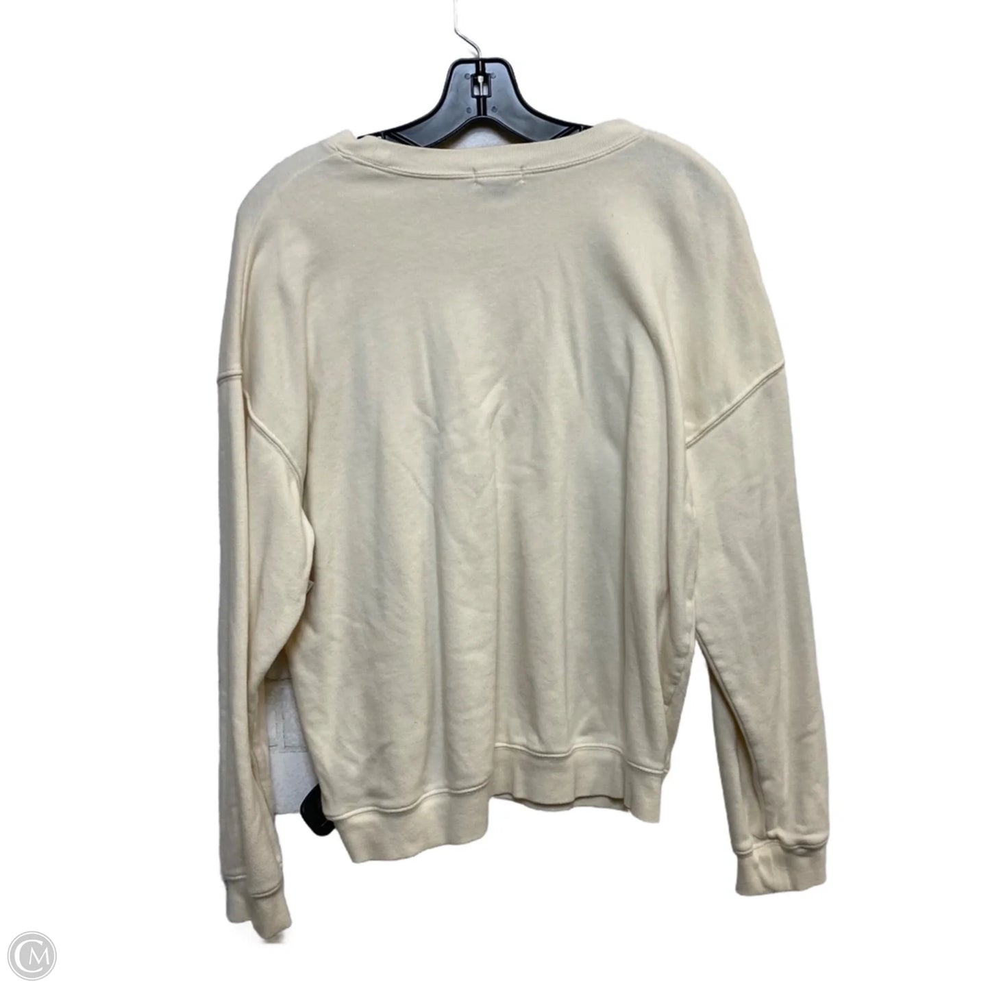 Top Long Sleeve By Originality In Cream, Size: L