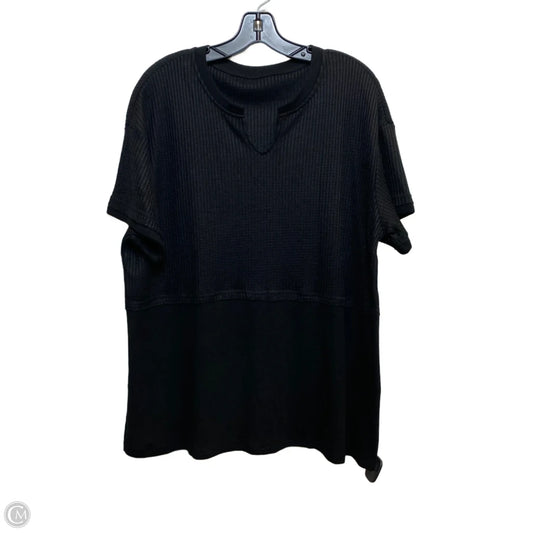 Top Short Sleeve By Cmf In Black, Size: Xl