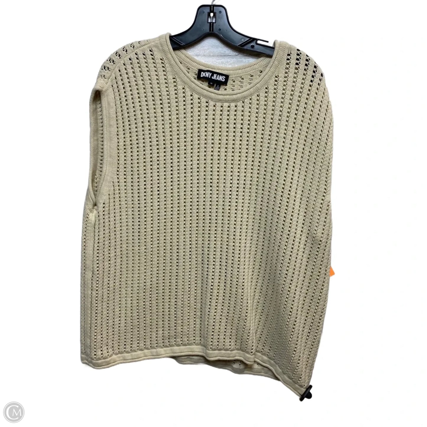 Sweater Short Sleeve By Dkny In Beige, Size: 2x