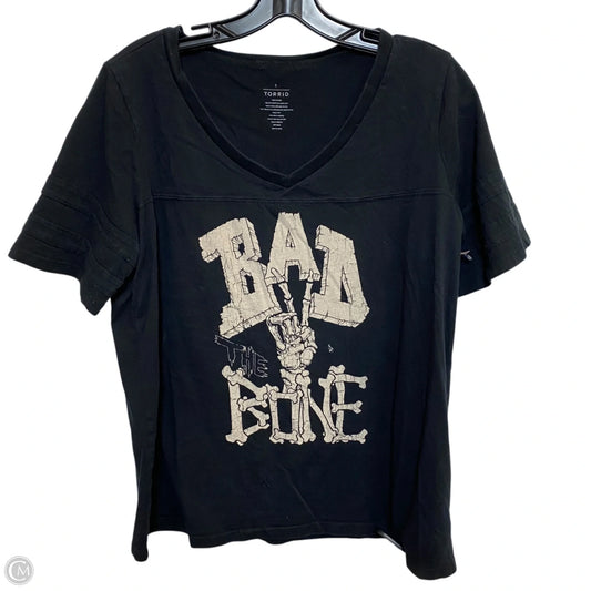Top Short Sleeve By Torrid In Black, Size: 1x
