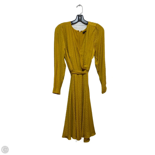 Dress Casual Midi By Ann Taylor In Yellow, Size: M