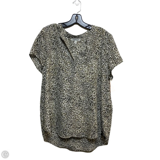 Blouse Short Sleeve By Chaus In Animal Print, Size: Xl