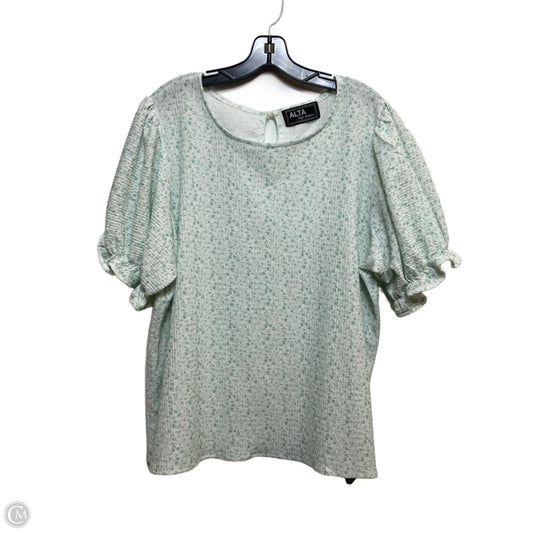 Top Short Sleeve By Alta High Fashion In Yellow Size XL