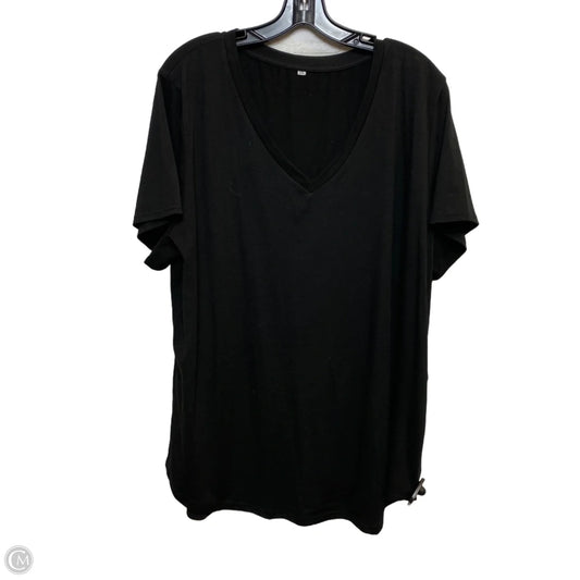 Top Short Sleeve Basic By Cmf In Black, Size: 3x