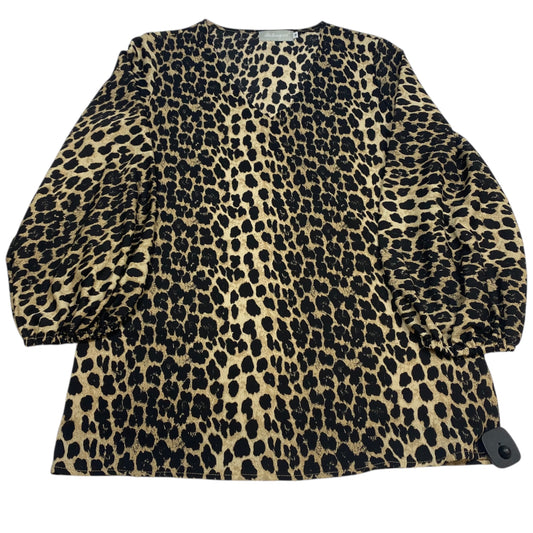 Top Long Sleeve By Belongsei In Animal Print, Size: M