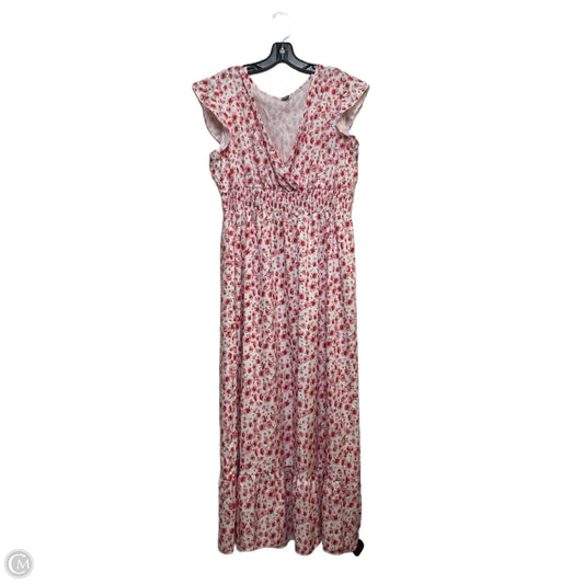 Dress Casual Maxi By Shein In Red & White, Size: 1x