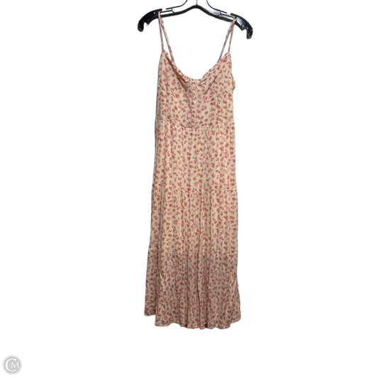 Dress Casual Midi By Dee Elly In Cream & Pink, Size: M