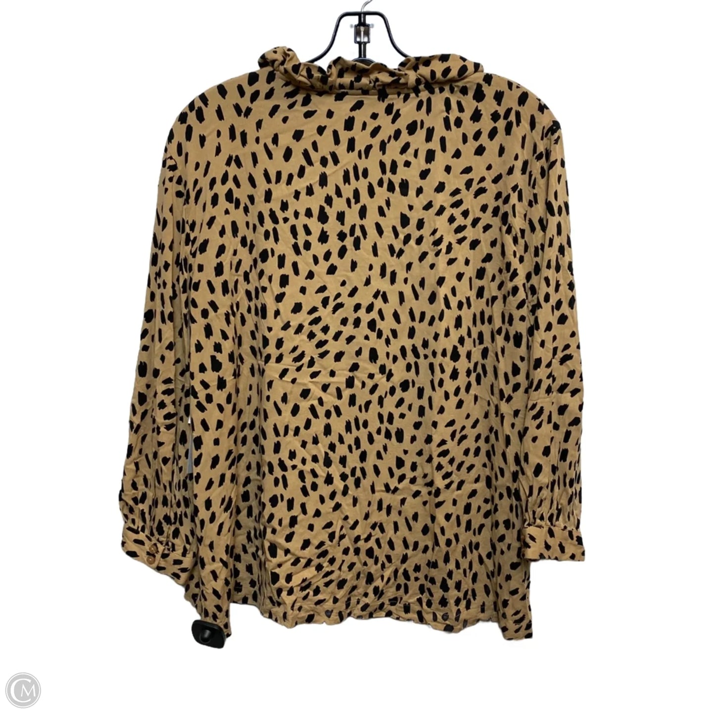 Top Long Sleeve By Crown And Ivy In Black & Brown, Size: Xlp