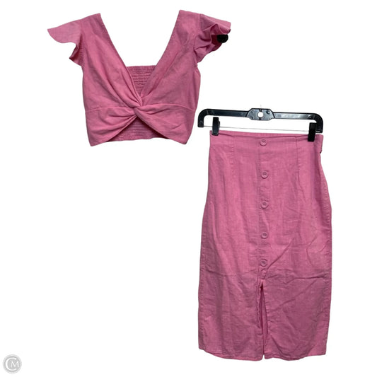 Skirt Set 2pc By Shein In Pink, Size: S