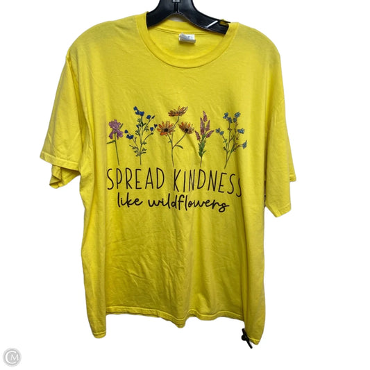 Top Short Sleeve Basic By Port & Company In Yellow, Size: Xl