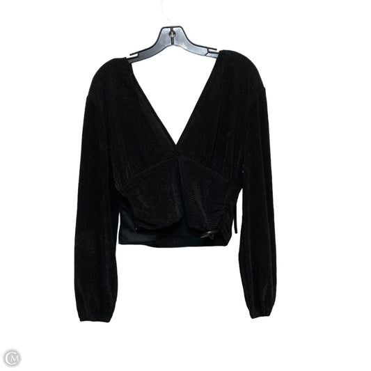 Blouse Long Sleeve By Fiestar In Black, Size: S