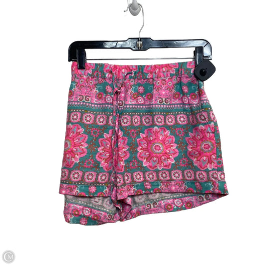 Shortalls Designer By Vineyard Vines In Green & Pink, Size: M