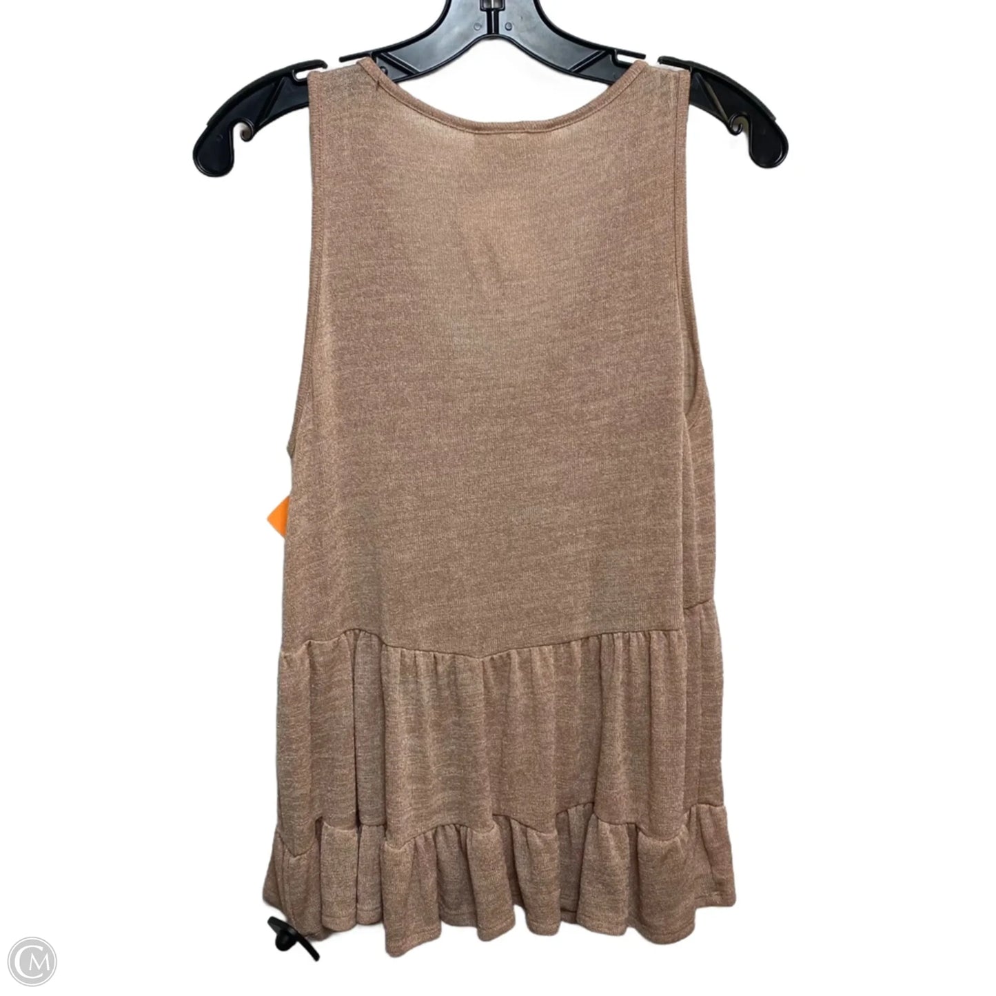 Top Sleeveless By Sugar Fox In Tan, Size: S