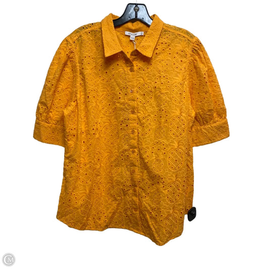Top Short Sleeve By Chicos In Orange, Size: L