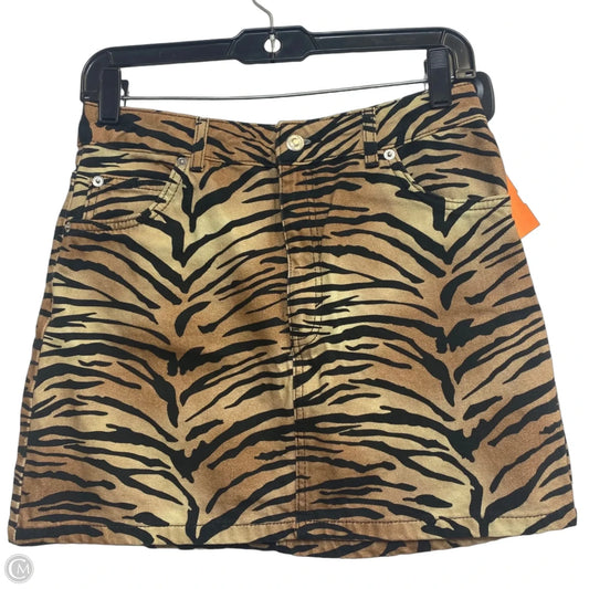 Skirt Mini & Short By Top Shop In Animal Print, Size: S
