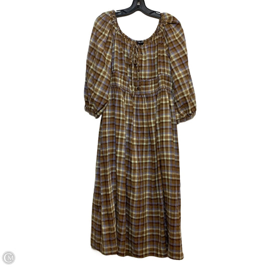 Dress Casual Midi By Madewell In Brown, Size: M