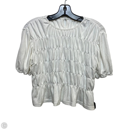 Top Short Sleeve By All:Row In White, Size: M
