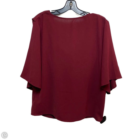 Top Short Sleeve By Cmf In Red, Size: M