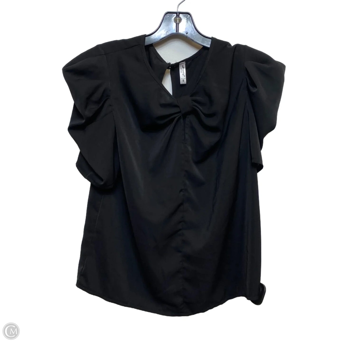 Top Short Sleeve By epretty In Black, Size: S